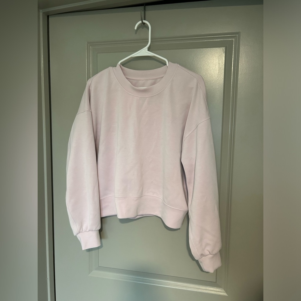 perfectly oversized crop crew, soft stream, Lululemon